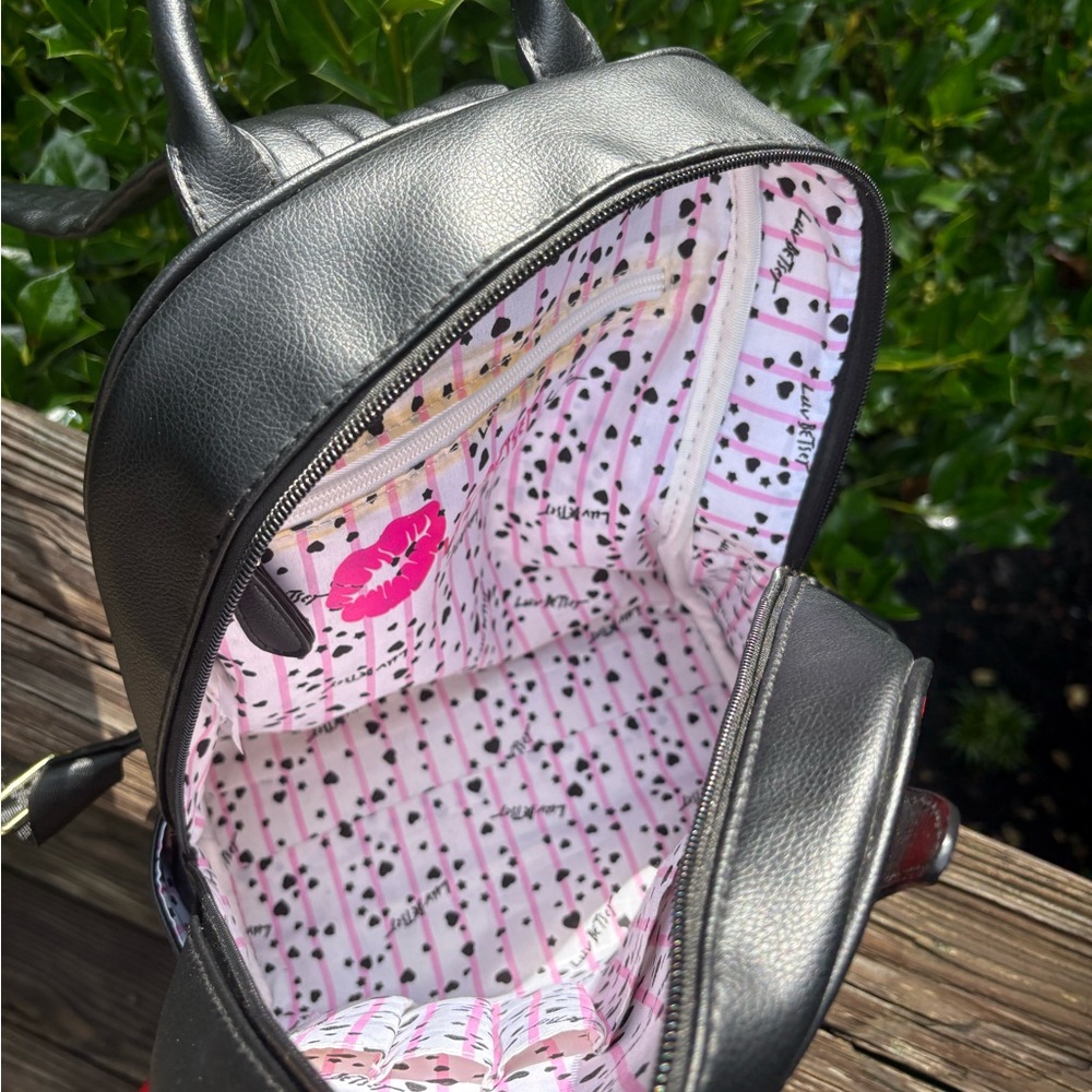 Betsy Johnson Little Red Devil Backpack 
12x10x5 with 33”strap Perfect - Picture 5 of 6